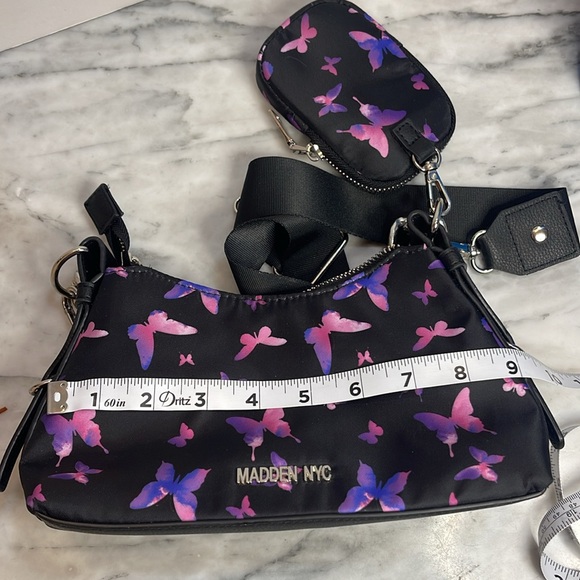 Steve Madden Butterfly Purse, Crossbody with detachable matching coin purse - Picture 4 of 7